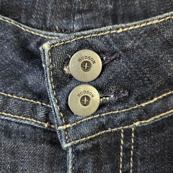 Hudson Jeans Dark Wash Signature Boot Cut Low Rise Womens Wide Leg Jeans Size 28 - Picture 6 of 11